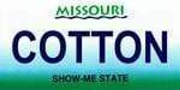 Missouri State Background License Plate