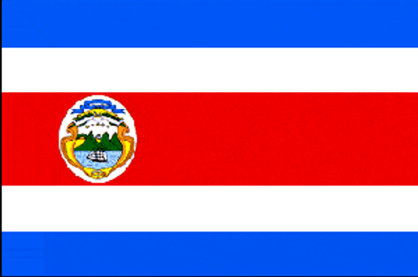 Costa Rica Flag License Plate