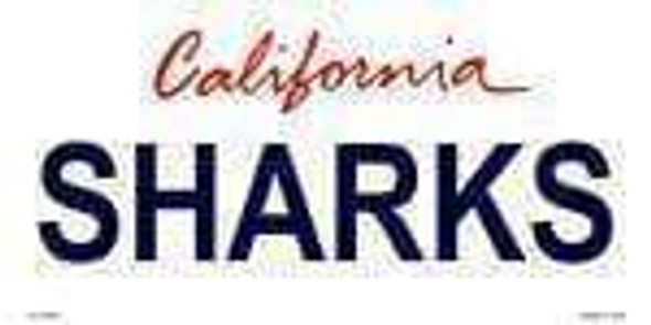 California State Background License Plate - Shark