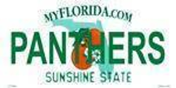 Florida State Background License Plate - Panther