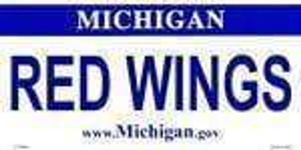 Michigan State Background License Plate - Red Wing