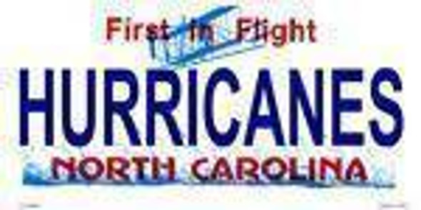 North Carolina State Background License Plate - Hurricane