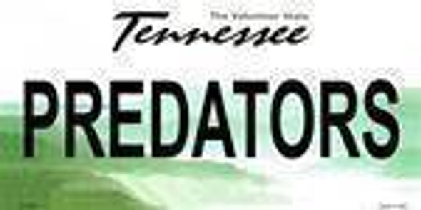 Tennessee State Background License Plate - Predator