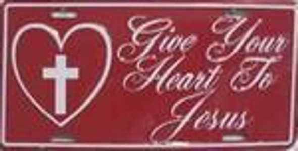 Give your Heart to Jesus  License Plate