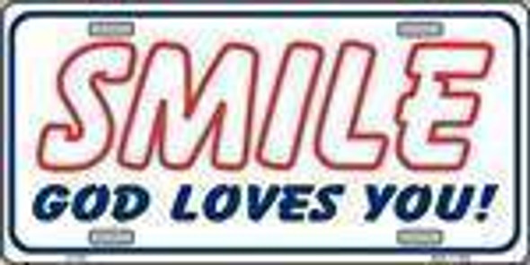 Smile God Loves You  License Plate