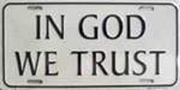 In God We Trust License Plate