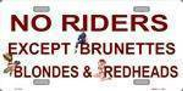 Blonds Brunettes Redheads License Plate