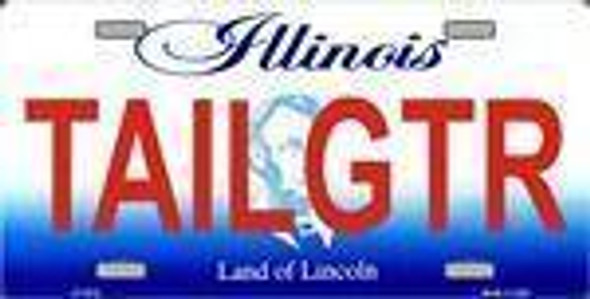 Illinois State Background License Plate
