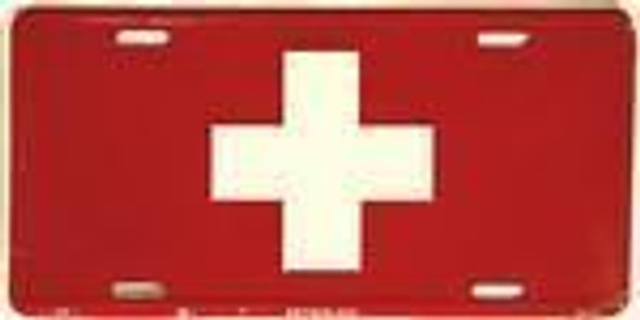 Switzerland Flag License Plate