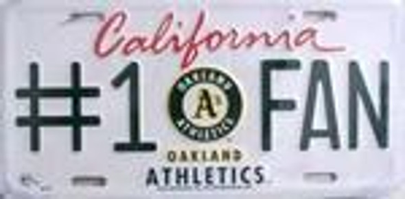 Athletics #1 Fan MLB License Plate