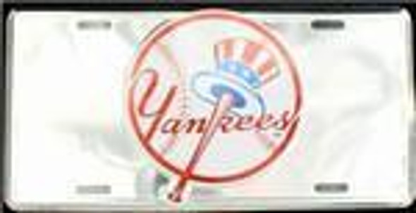 New York Yankees Pinstripe Plastic License Plate