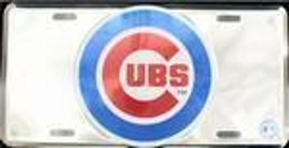 Chicago Cubs MLB Chrome License Plate