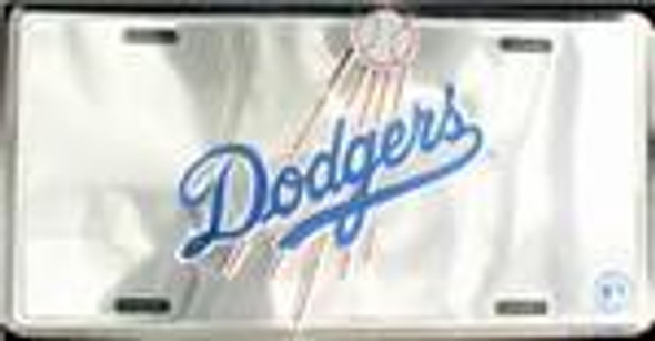 LA Los Angeles Dodgers MLB Chrome License Plate