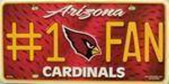 AZ Arizona Cardinals #1 Fan License Plate