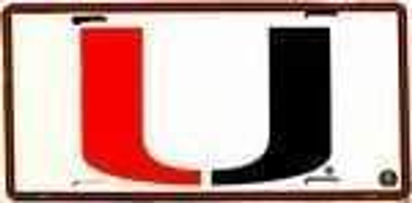 University of Miami Hurricanes  College License Plate
