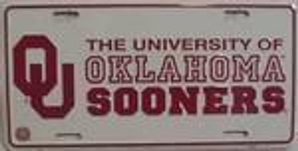 University of Oklahoma Sooners - College License Plate