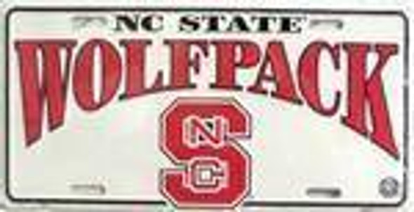 North Carolina State Wolfpack License Plate