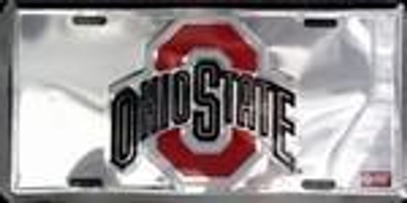 Ohio State Chrome License Plate