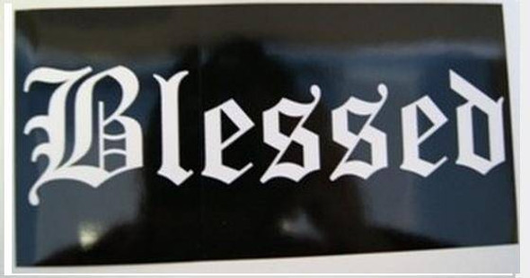 Blessed (black and white) License Plate