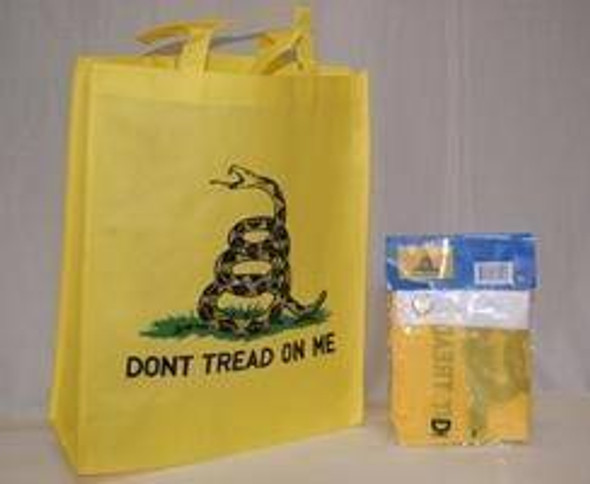 Gadsden Don't Tread on Me Shopping Bag with Flag