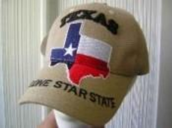 Texas Map Khaki Lone Star State Cap