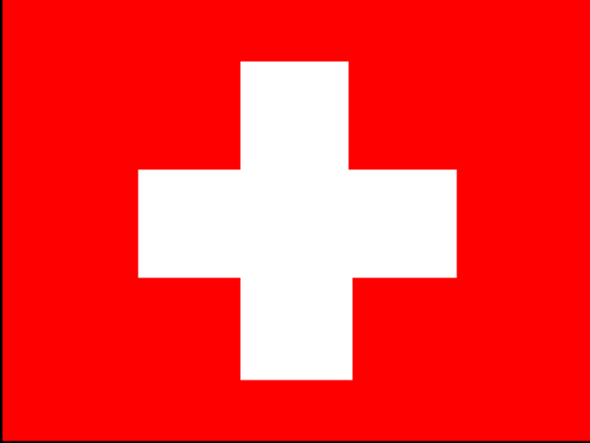 Switzerland Flag 12 X 18 inch on stick