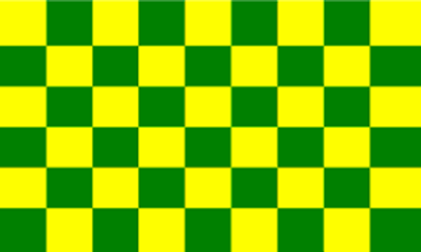 Green and Yellow Checkered Flag 3x5 ft. Standard