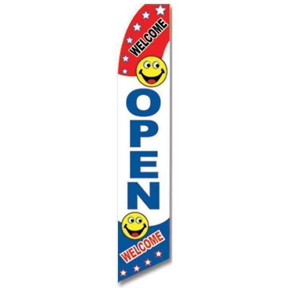 Welcome Open Advertising Flag (Flag Only)