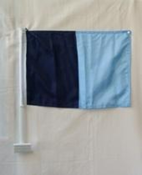 Bermuda Team Dark Blue/Light Blue Single Sided Car Flag