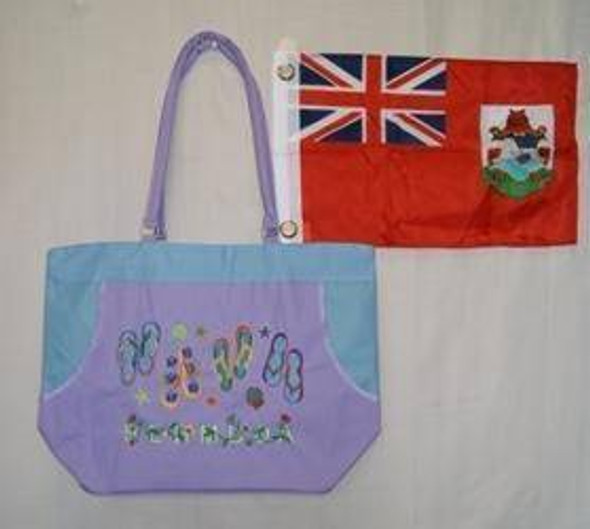 Purple Bermuda Beach Bag