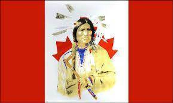 Canada Flag with Indian 3x5 ft. Standard