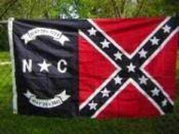 3x5 North Carolina Battle Flag Cotton