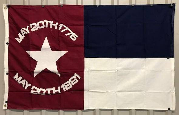 North Carolina Republic Antiqued Cotton Flag 3 x 5 ft. (Re-enactor quality)