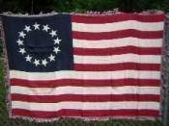 Betsy Ross Woven Throw Blanket 4 x 6 Foot