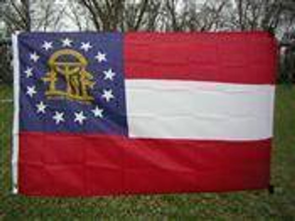 State of Georgia Nylon Printed Flag 3 x 5 ft.
