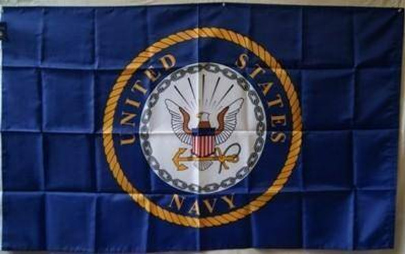 US Navy Emblem Flag - Nylon Printed 3 x 5 ft.
