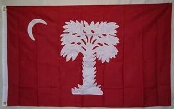 South Carolina Big Red Flag 2 ply Nylon Embroidered Citadel 3x5