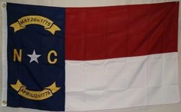 North Carolina 2 ply Nylon Embroidered Flag 4x6 ft