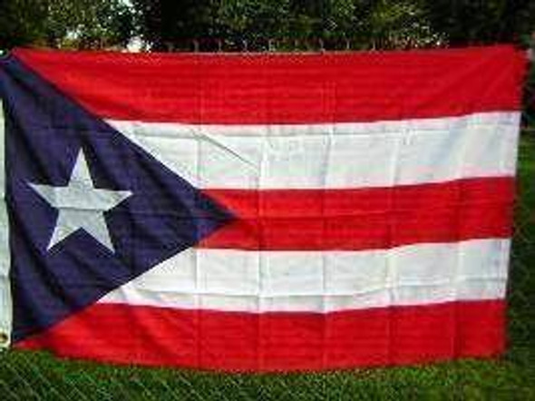 Puerto Rico Double Nylon Embroidered Flag 3 x 5 ft.