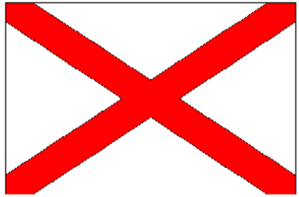 State of Alabama Flag 4 X 6 inch on stick