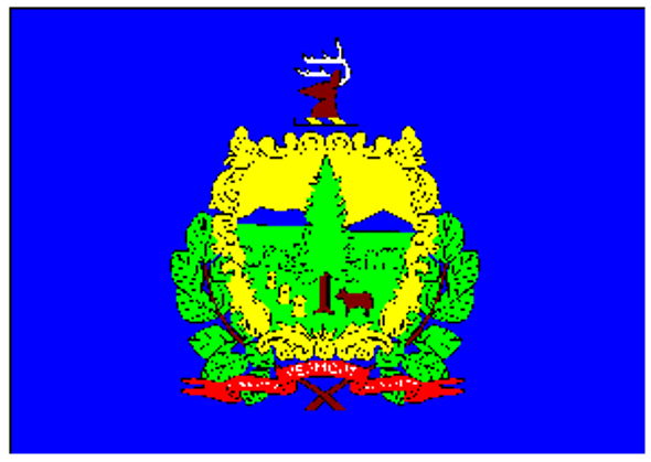 State of Vermont Flag 12 x 18 inch on Stick