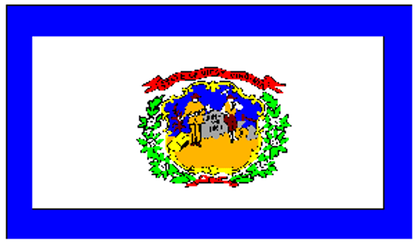 State of West Virginia Flag 4 X 6 Inch pack of 10