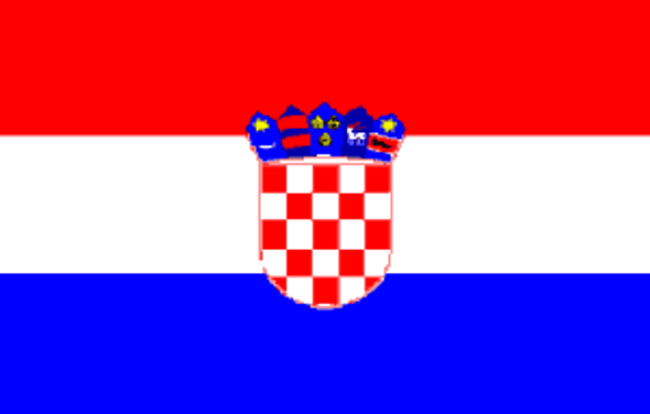 Croatia Flag 4 X 6 inch on stick