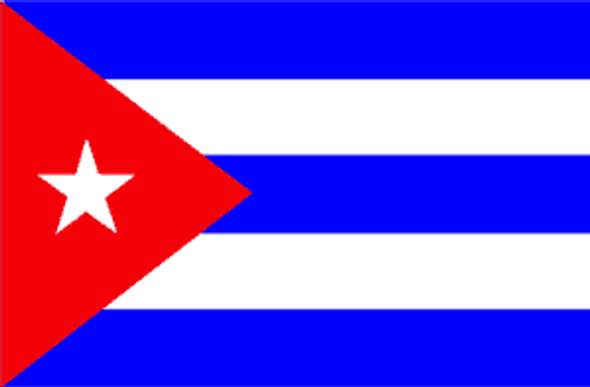 Cuba Flag 12 x 18 inch on Stick