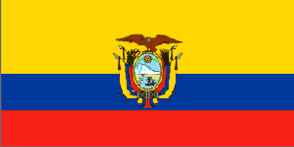 Ecuador Flag 12 x 18 inch on Stick