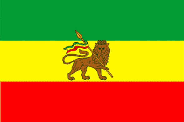 Lion of Judah, Ethiopia Lion Flag 4 X 6 Inch pack of 10