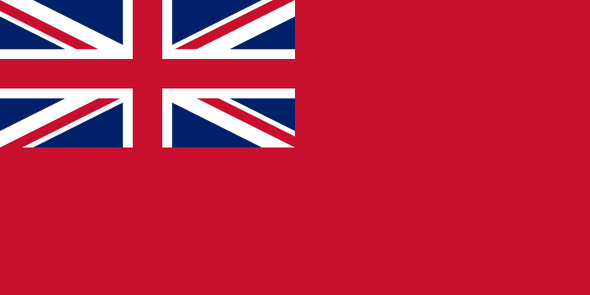 British Colonial Red Ensign Flag 4 X 6 inch on stick