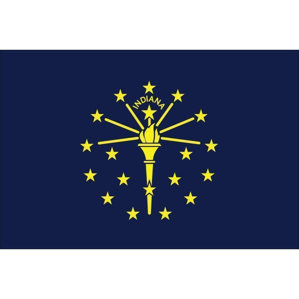 Indiana 2 x 3 Nylon Dyed Flag (USA Made)