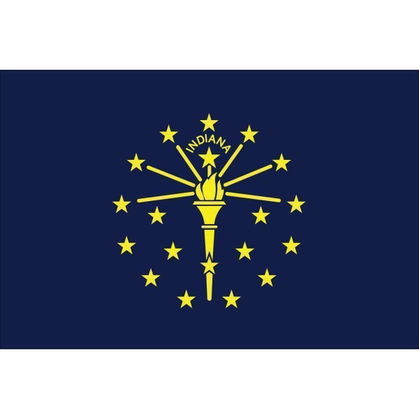 Indiana 3 x 5 Nylon Dyed Flag (USA Made)