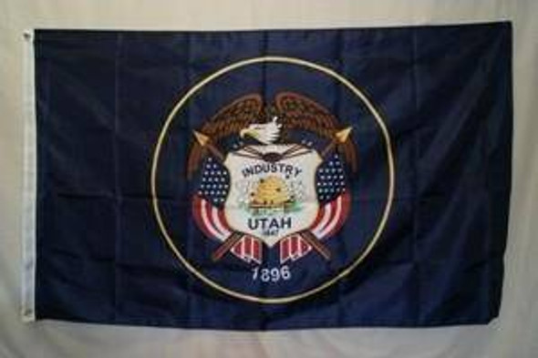 Utah Double Nylon Embroidered 6 x 10 Flag